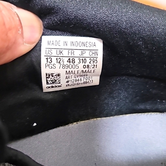 ADIDAS MEN'S LACELESS GRAY RUNNING ATHLETIC SNEAKERS SIZE 13 - Picture 9 of 10